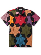 BODE - Rainbow Star Quilt Patchwork Cotton Shirt - Black