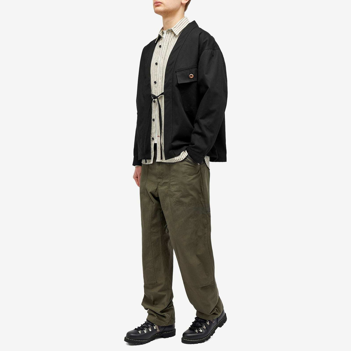 Café Mountain Men's Rambler Kimono Jacket in Coal Black