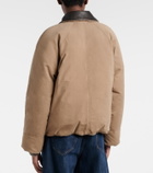 Brunello Cucinelli Leather-trimmed padded jacket