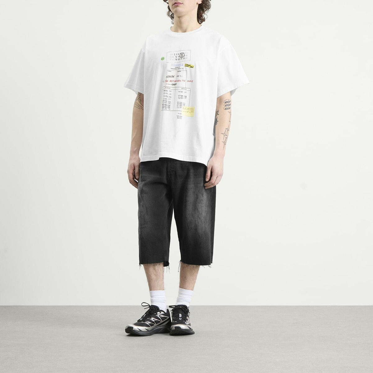 MM6 Maison Margiela Men's Bermuda Denim Shorts in Black