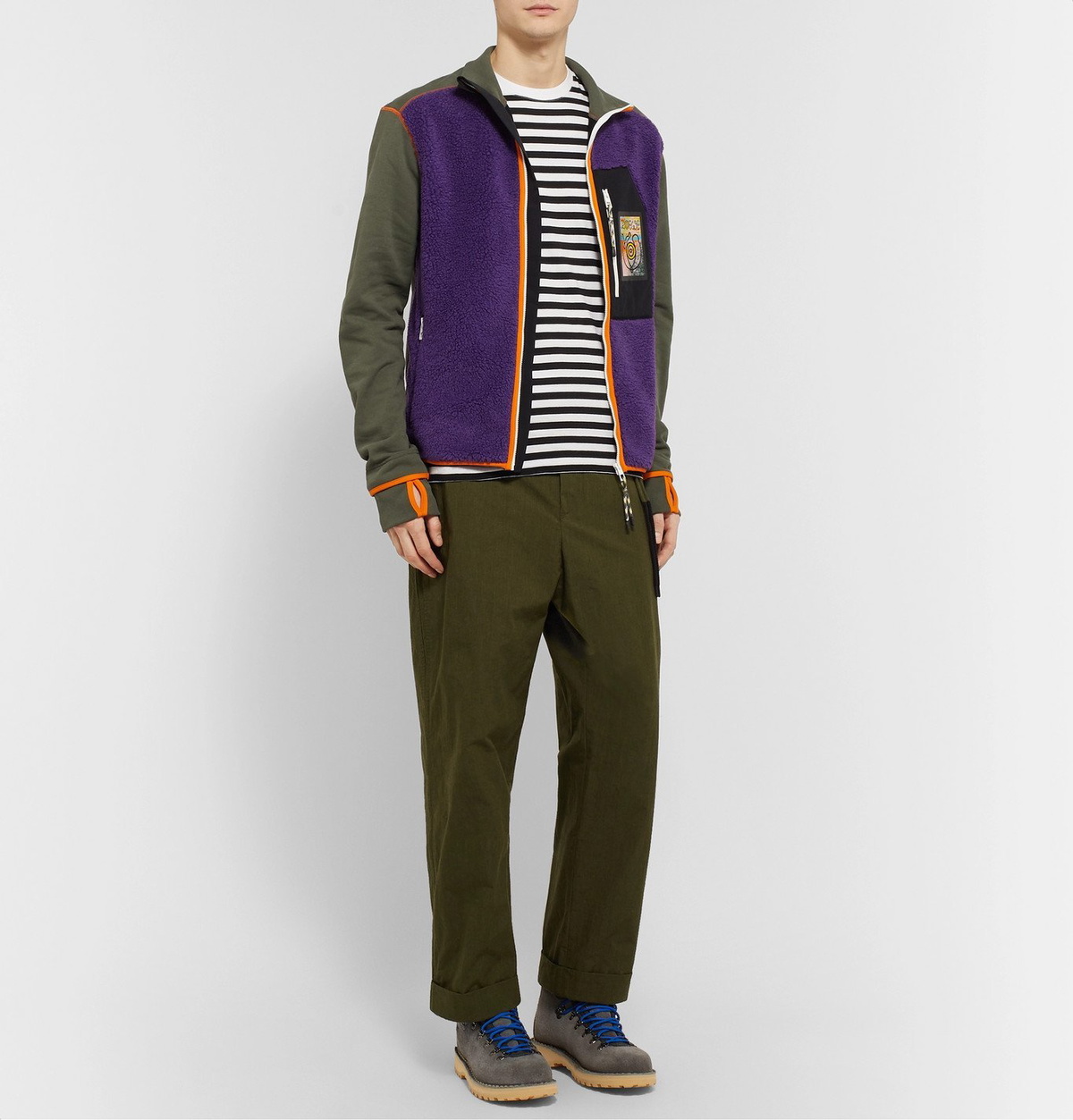 Loewe - Eye/LOEWE/Nature Panelled Fleece and Cotton-Jersey Zip-Up