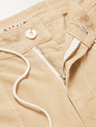 COTTLE - Tapered Silk Drawstring Trousers - Neutrals