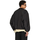 Fear of God Black Nylon Taffeta Padded Bomber Jacket