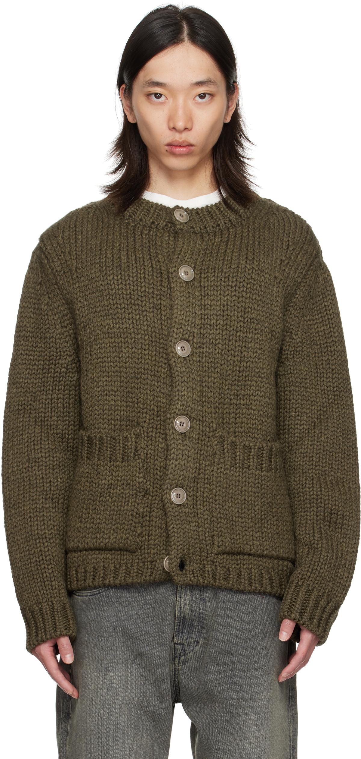 トップス our legacy olive mohair cardigan 48 Cardigan in Olive – SVRN