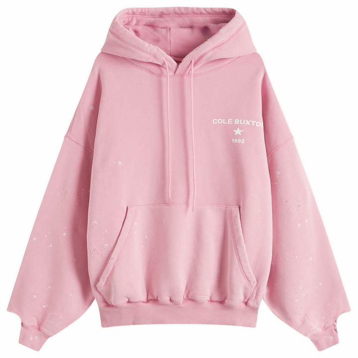 Photo: Cole Buxton Men's 1992 Distressed Hoodie in Washed Pink