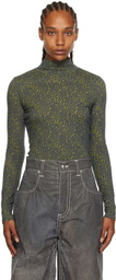 Eckhaus Latta Green Shrunk Turtleneck