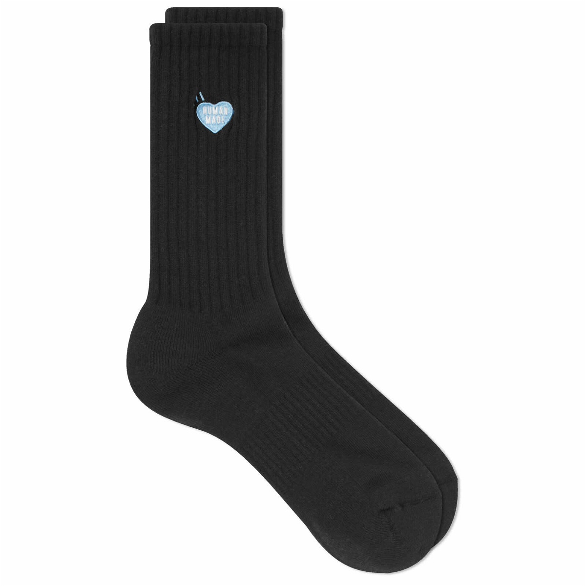 Photo: Human Made Men's Pile Heart Socks in Black