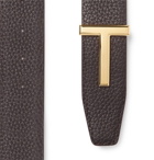 TOM FORD - 4cm Black and Brown Reversible Full-Grain Leather Belt - Men - Black