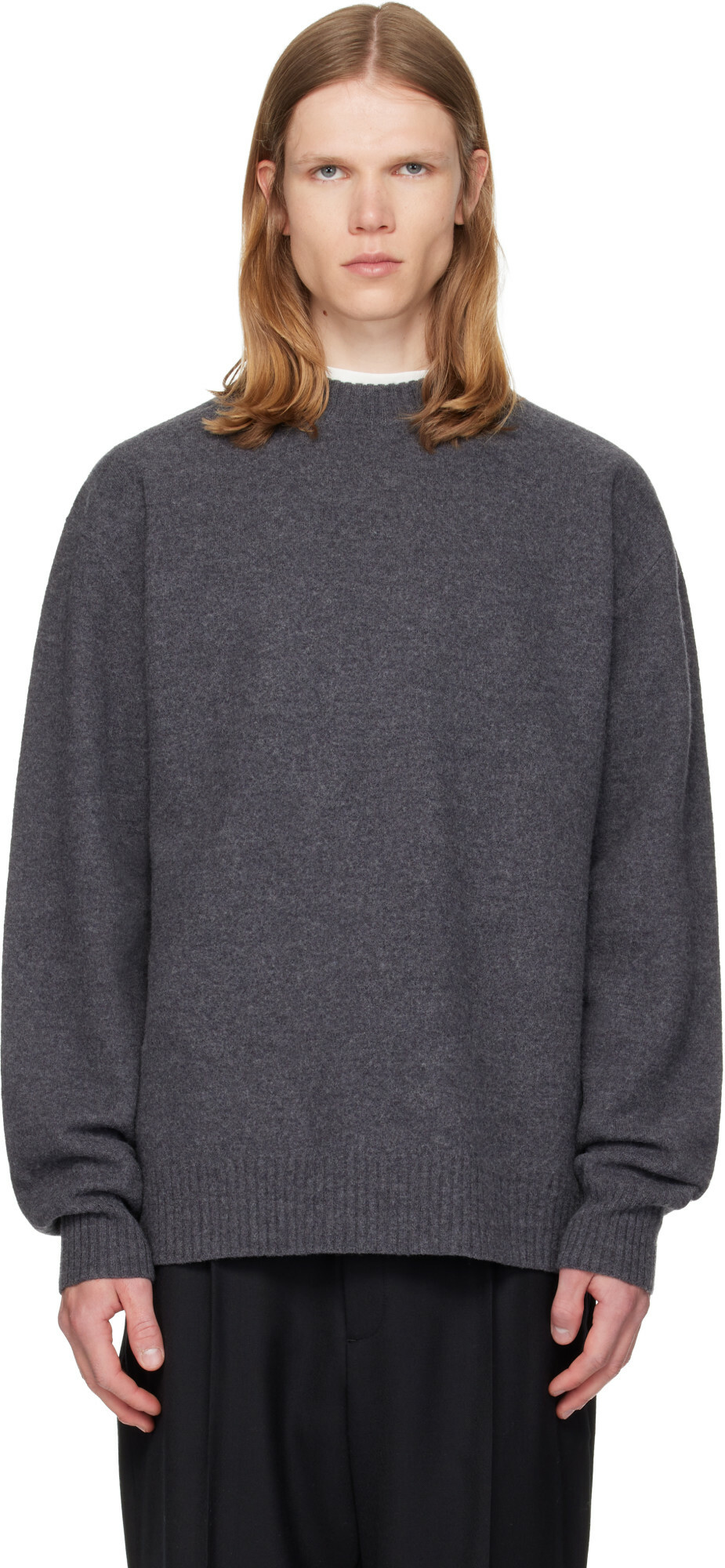 Jil Sander Gray Wool Sweater