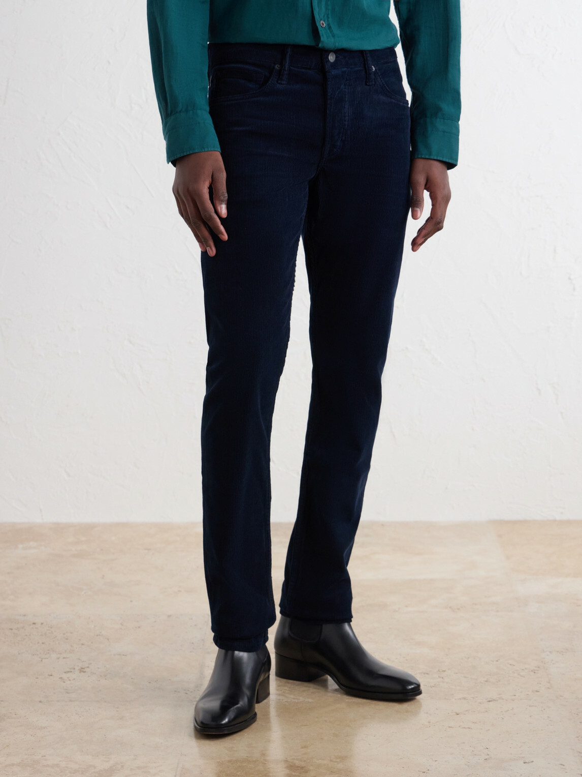 TOM FORD - Slim-Fit Cotton-Blend Corduroy Trousers - Blue