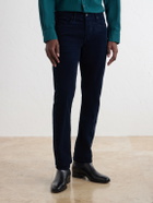 TOM FORD - Slim-Fit Cotton-Blend Corduroy Trousers - Blue