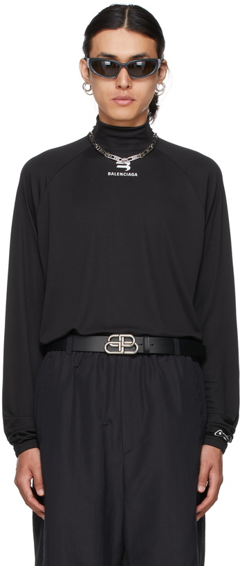 Photo: Balenciaga Black Sporty 'B' Bike Long Sleeve T-Shirt