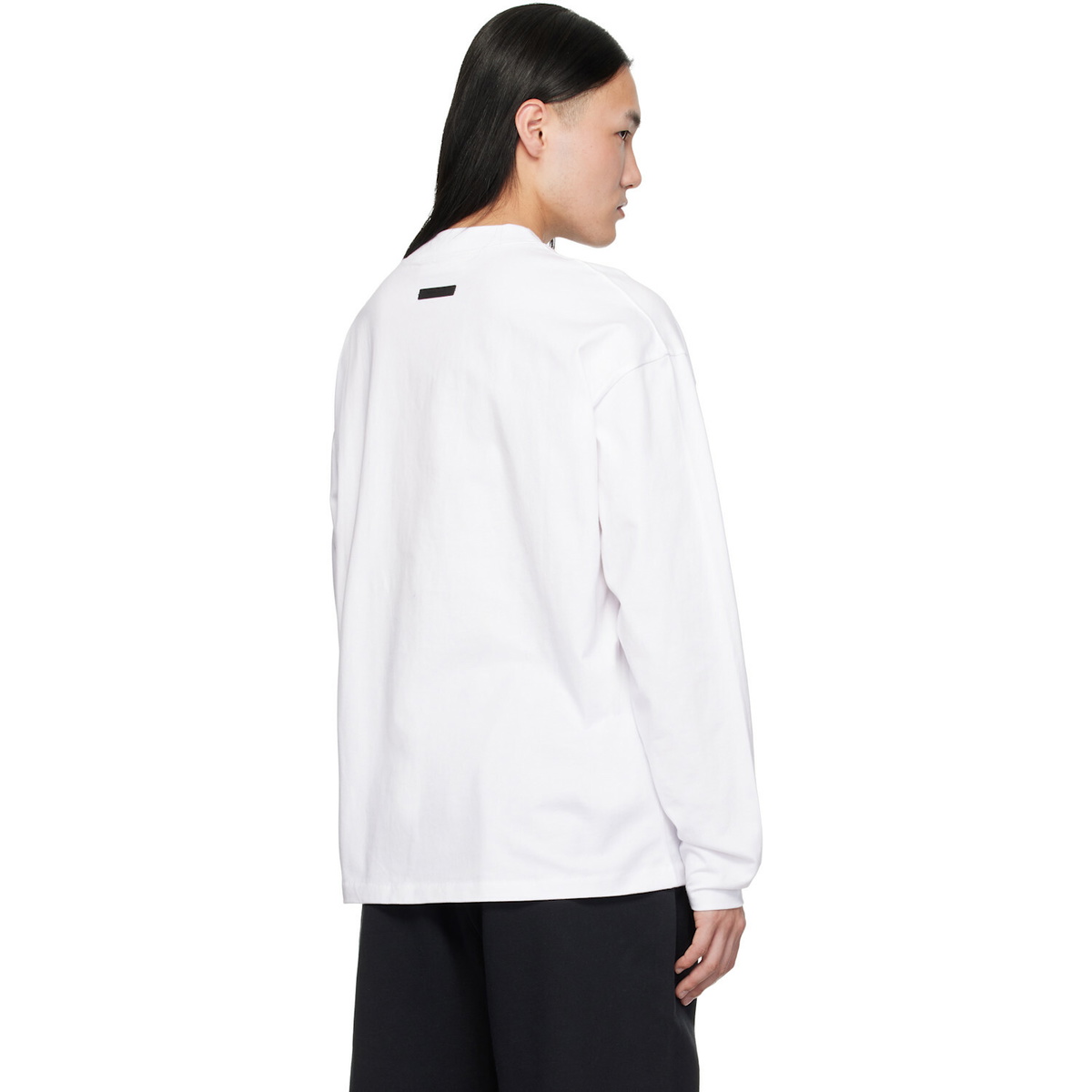Fear of God ESSENTIALS White Classic Long Sleeve T-shirt