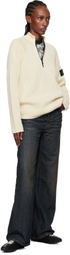 Stone Island Beige 5100024 Vanisé Full Rib RWS Wool Sweater