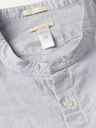 Massimo Alba - Noto 2 Grandad-Collar Cotton-Chambray Shirt - Blue