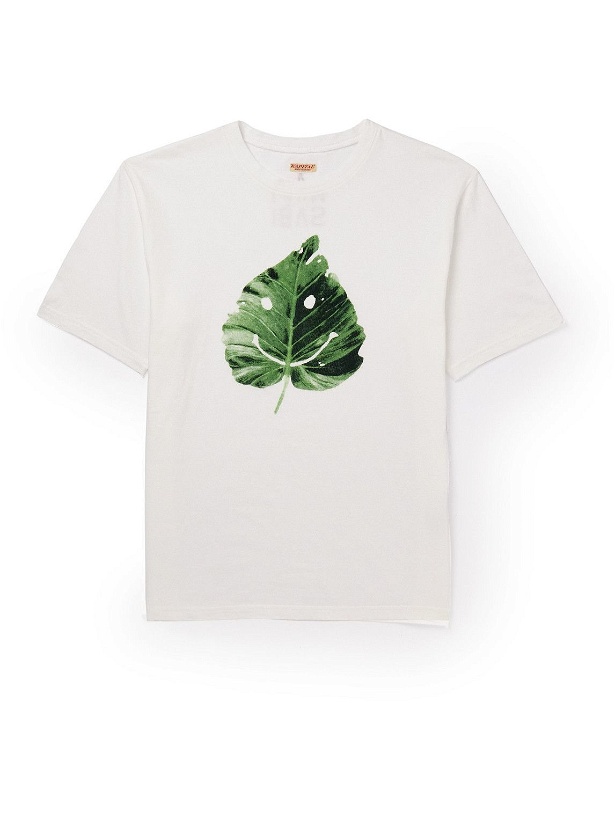 Photo: KAPITAL - Happy Leaf Printed Cotton-Jersey T-Shirt - White