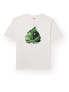 KAPITAL - Happy Leaf Printed Cotton-Jersey T-Shirt - White
