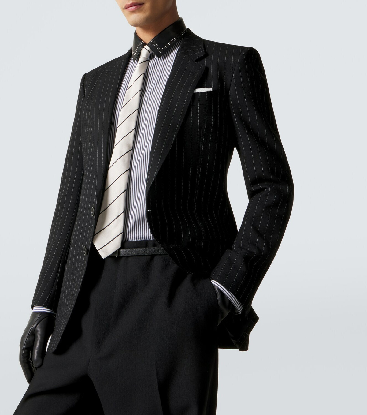 Tom Ford Striped silk jacquard tie