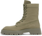 Alexander Wang Khaki Throttle Lace-Up Ankle Boots