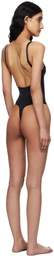 SKIMS Black Seamless Sculpt Low Back Thong Bodysuit