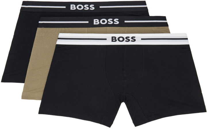 Photo: BOSS Three-Pack Multicolor Boxer Briefs