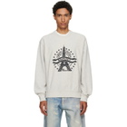 Kenzo Gray Kenzo Paris 'KENZO Eiffel Tower Design' Cotton Sweatshirt