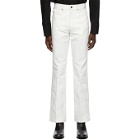 Lemaire White Boot Cut Jeans