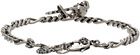 Alexander McQueen Silver Studded Seal & Skull Bracelet