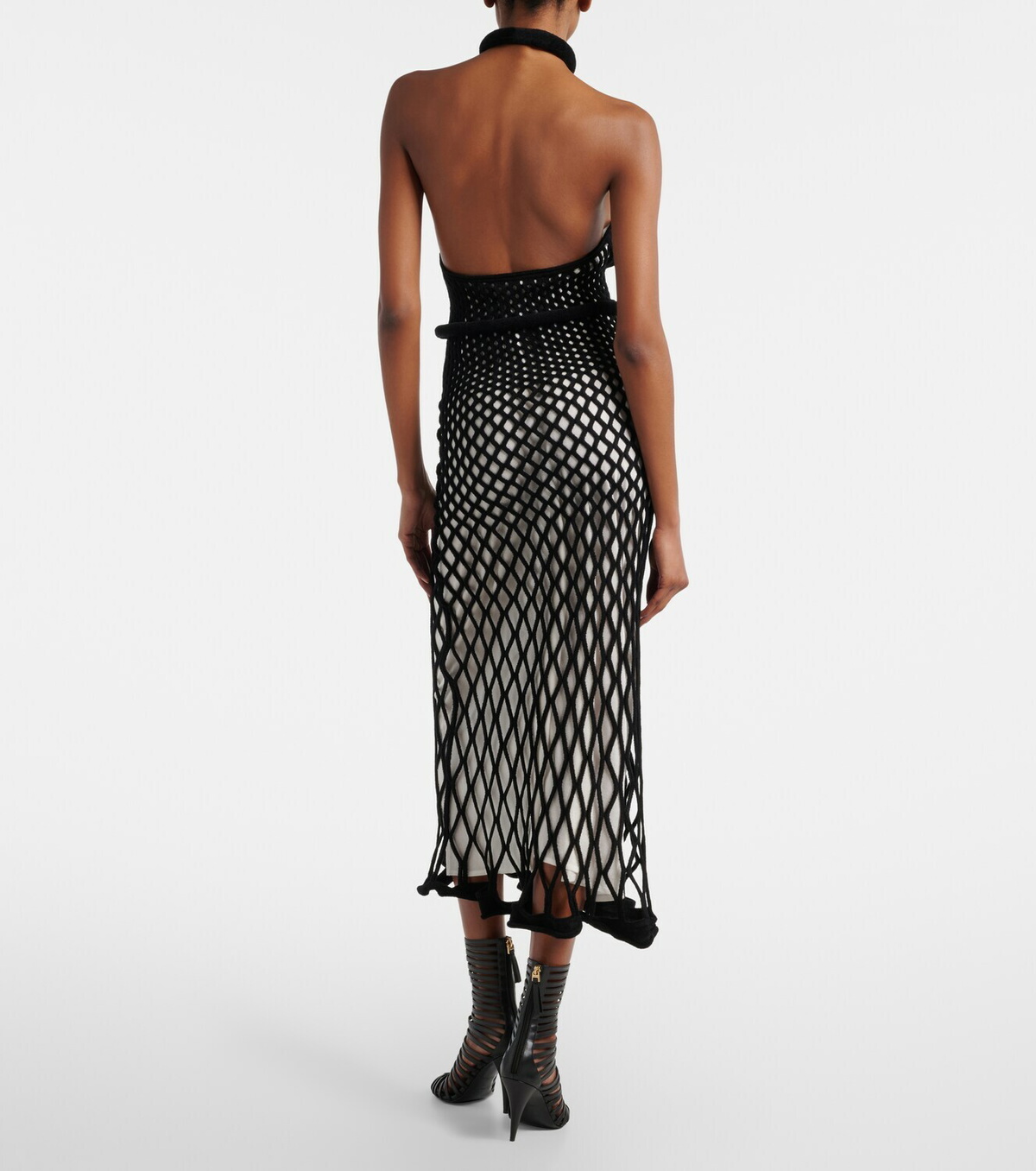 Givenchy Halterneck open-back mesh midi dress