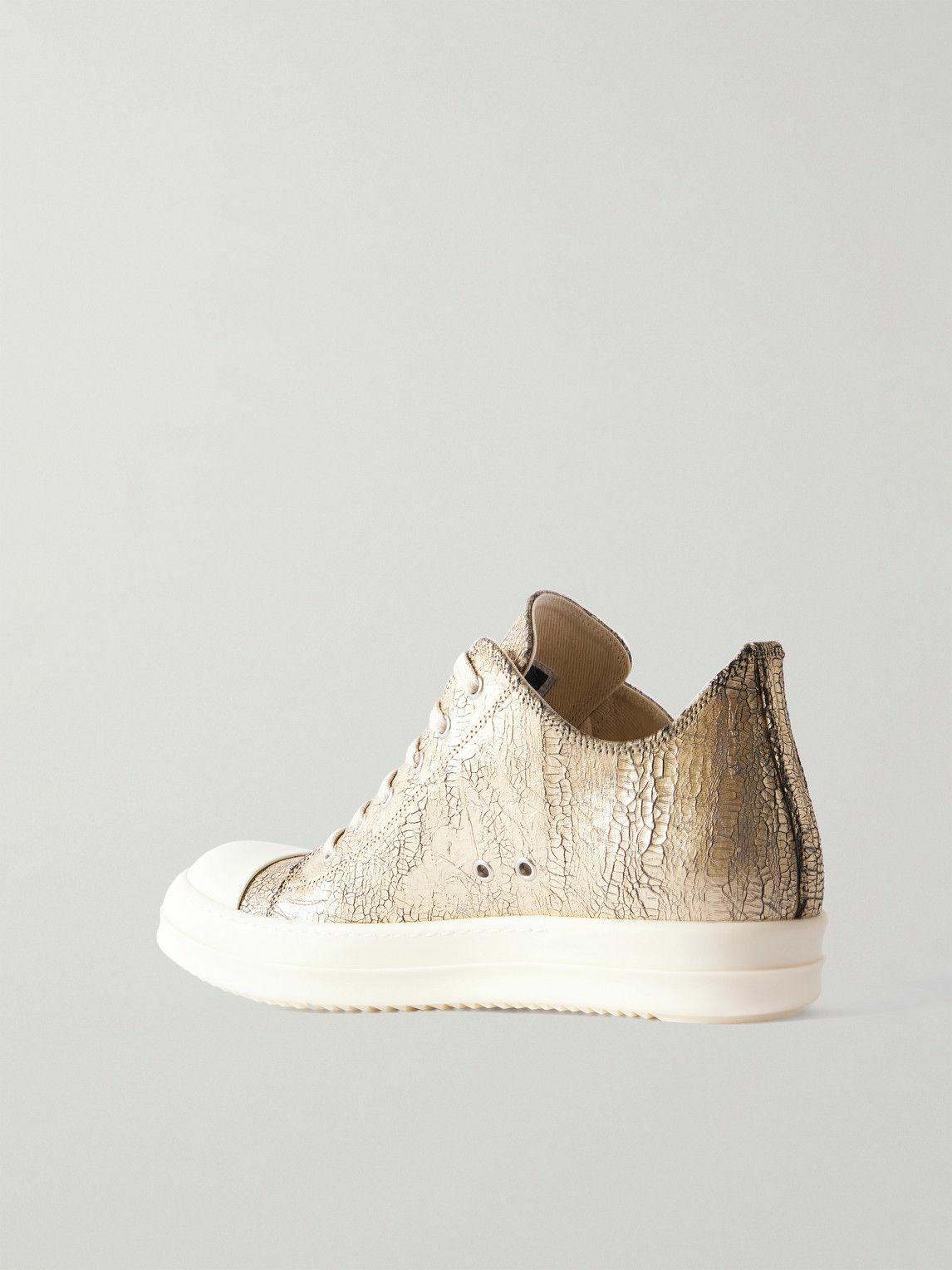 RICK OWENS DRKSHDW スニーカー GOLD DRKSHDW by Rick Owens - Metallic Coated-Denim Sneakers