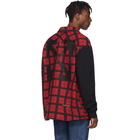 Off-White Red and Black Contrast Sleeve Shirt