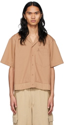ANDREĀDAMO SSENSE Exclusive Brown Cotton Shirt