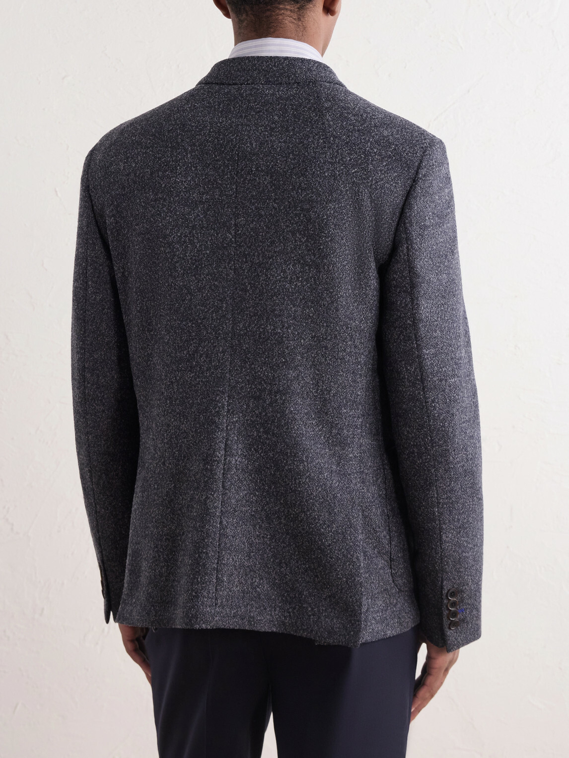 Paul Smith - Double-Breasted Wool-Blend Bouclé Blazer - Gray