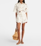 Zimmermann Mahon embroidered cotton poplin shirt