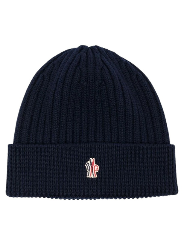 Photo: Moncler Grenoble Blue Wool Beanie Hat