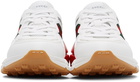 Gucci White & Red Rython Sneakers