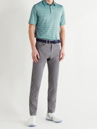 Kjus Golf - Soren Striped Stretch-Jersey Golf Polo Shirt - Green - IT 46