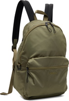 Hugo Khaki Embossed-Logo Backpack