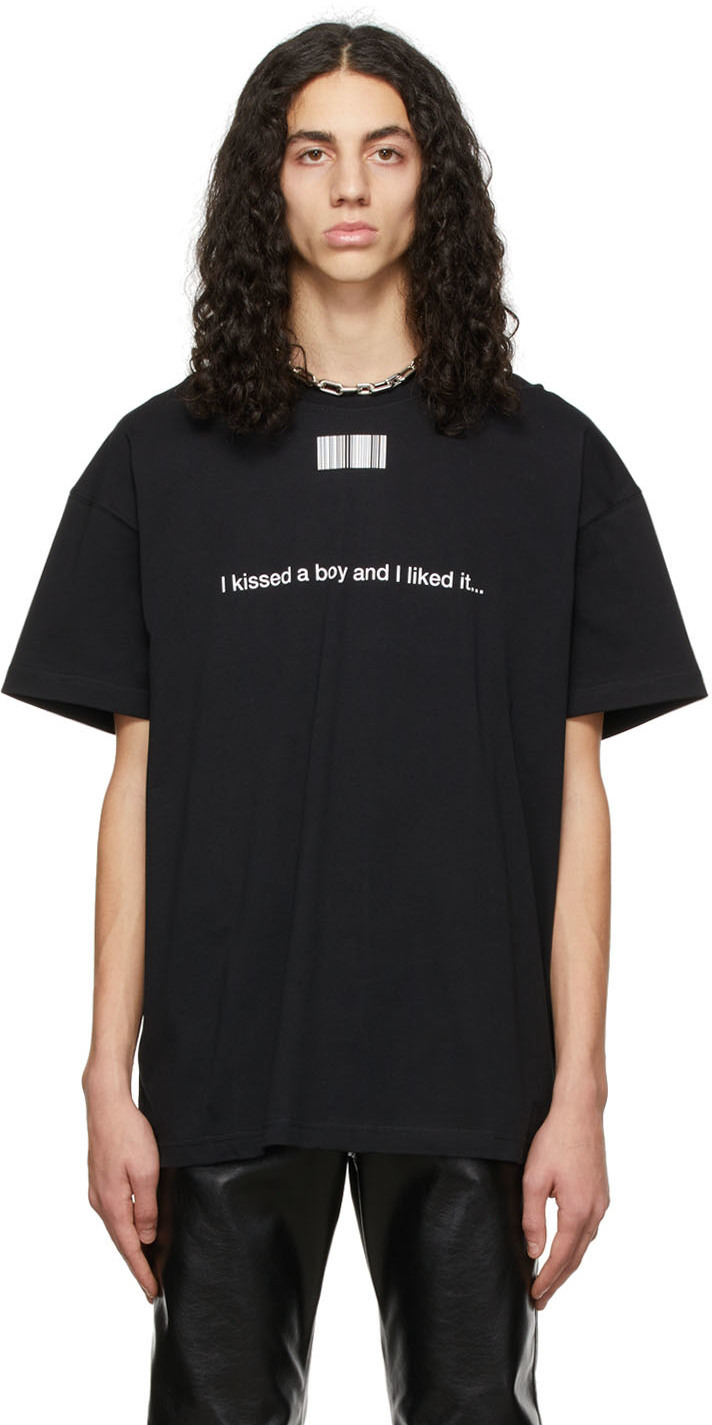 VTMNTS Black 'I Kissed A Boy' T-Shirt VTMNTS