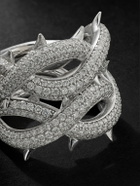 Alex Moss New York - Crown of Thornes 14-Karat White Gold Diamond Ring - Silver