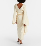 Khaite Draped crêpe midi dress