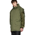 Yves Salomon Green Army Cotton Jacket