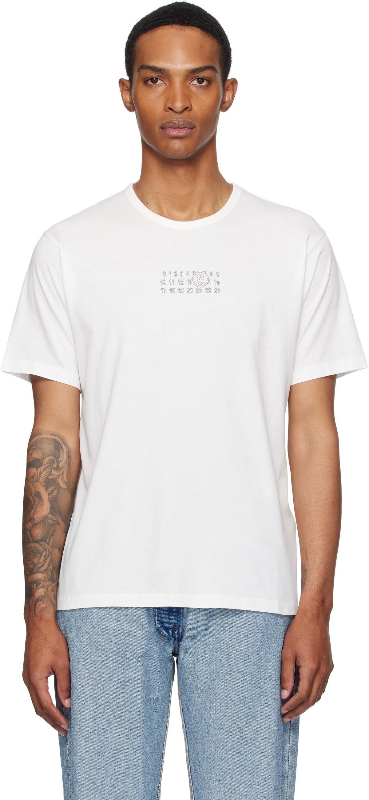 MM6 Maison Margiela White Cotton T-shirt MM6 Maison Margiela