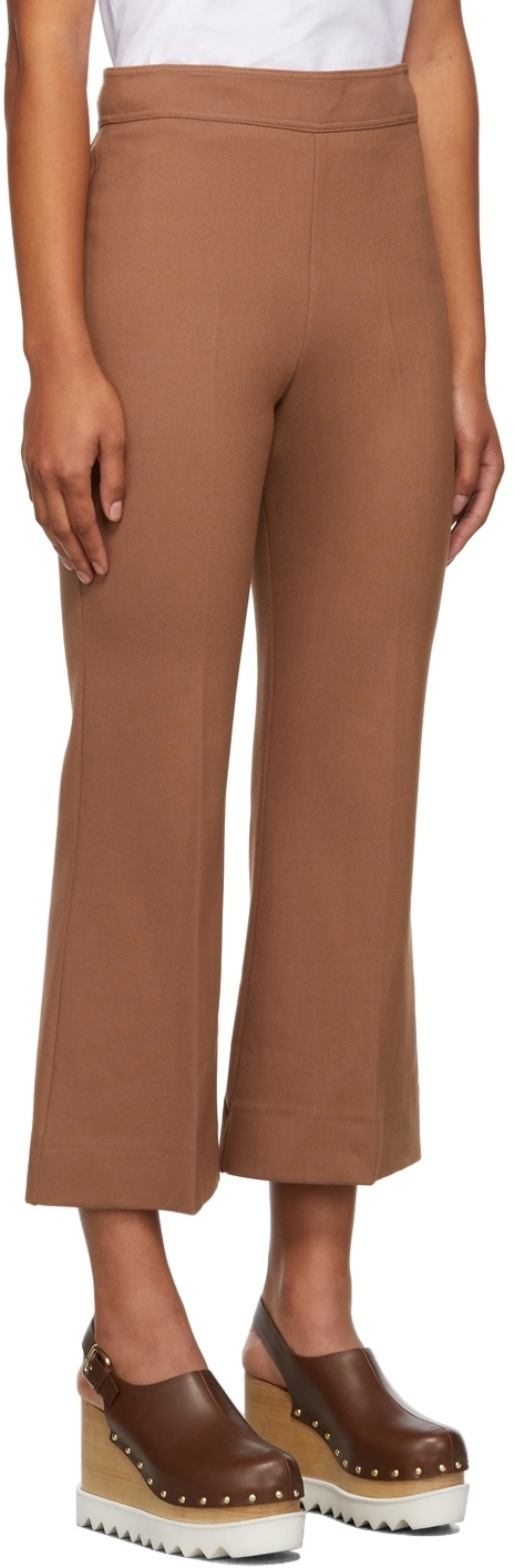 Victoria Beckham Womens Trousers  Kick Flare Trouser Cinnamon Brown «  MUSEE-OLERON