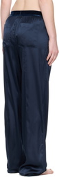 TOM FORD Navy Stretch Silk Satin Lounge Pants