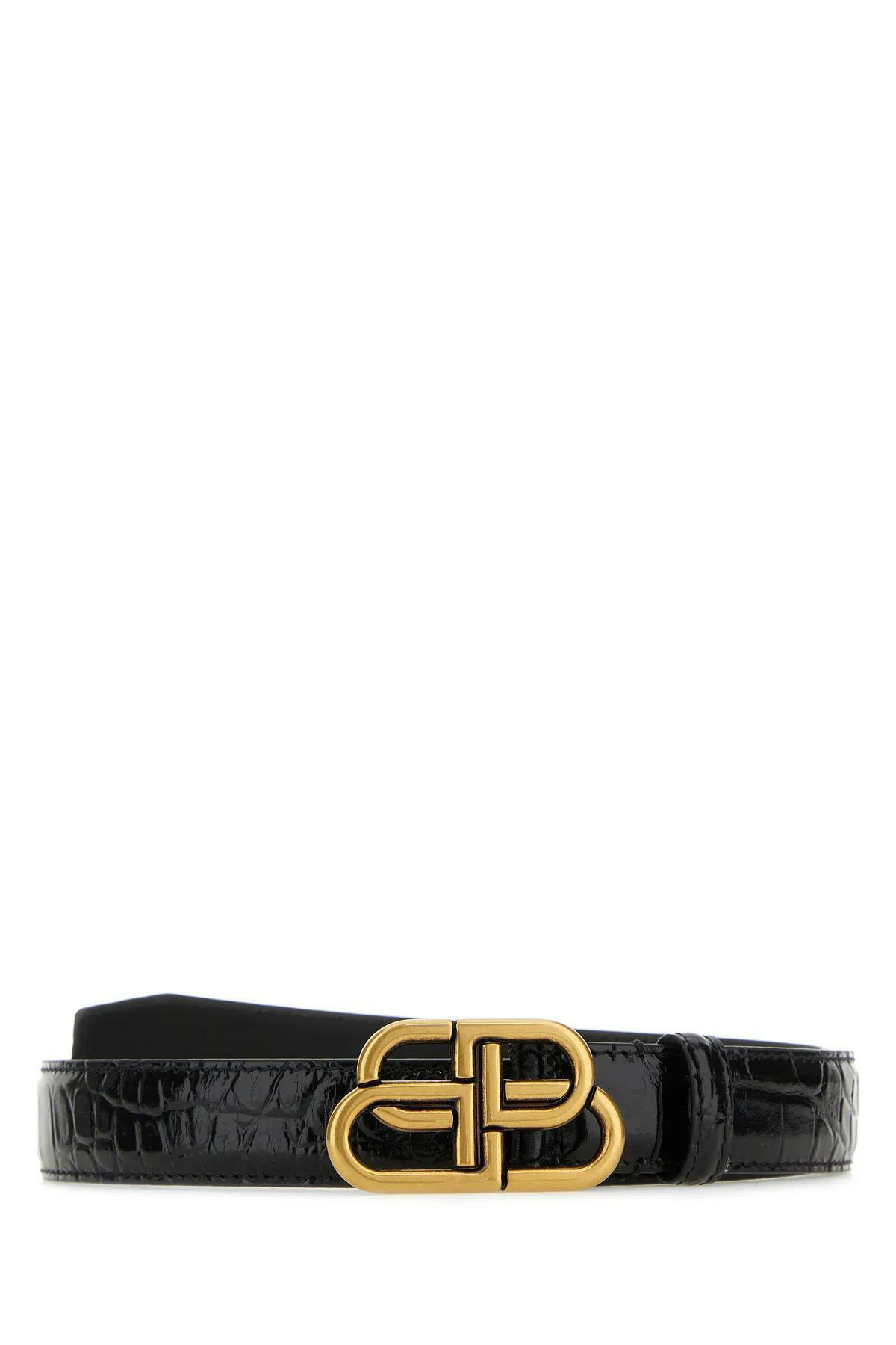 【極美品】Balenciaga 23AW half moon belt 80 BALENCIAGA - 35mm Half Moon Vegetal Leather Belt Balenciaga
