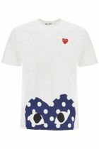 COMME DES GARCONS PLAY t-shirt in cotone bianco con cuore rosso unisex White