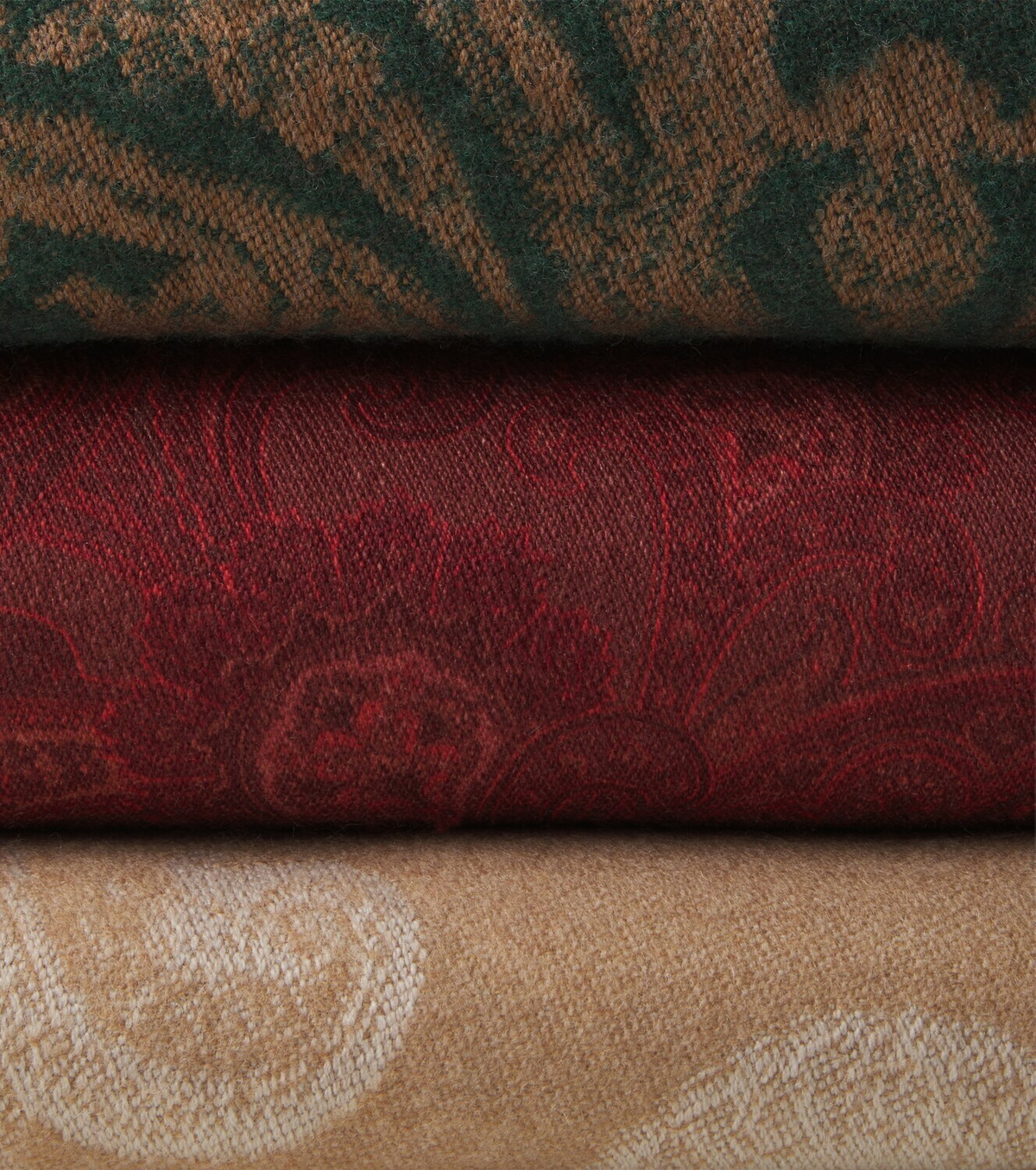 Etro Paisley printed wool throw