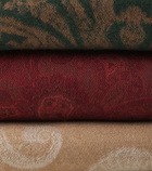 Etro Paisley printed wool throw