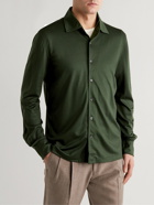 Rubinacci - Wool-Piqué Shirt - Green